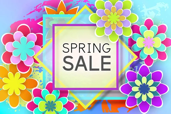 Discount Card Spring Sale — Stock Vector