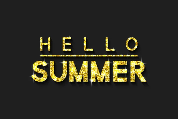 Hallo sommerlicher Glitzertext — Stockvektor