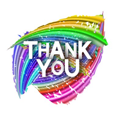 Thank You Text Banner. clipart
