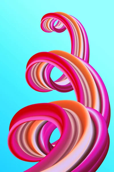 Background with Multicolor Swirl Line. — ストックベクタ