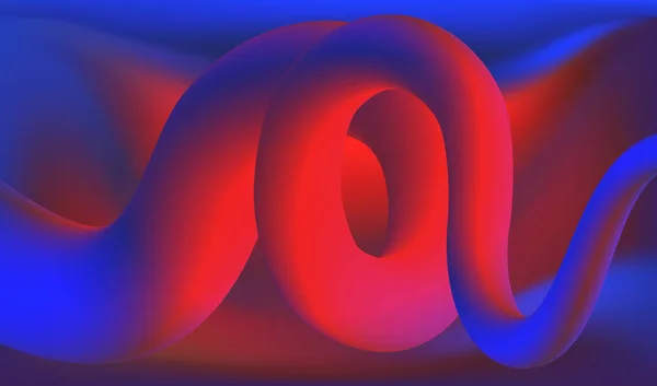 빨간색, 파란색 액체 디지털 요소. — 스톡 벡터