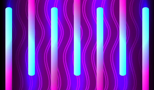 Fondo con iluminación azul, violeta . — Vector de stock