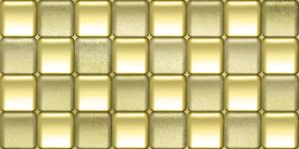 Elegante Hintergrundtapete Mit Erstaunlichen Goldenen Relieffliesen Mosaik Nahtlose Muster Mit — Stockvektor