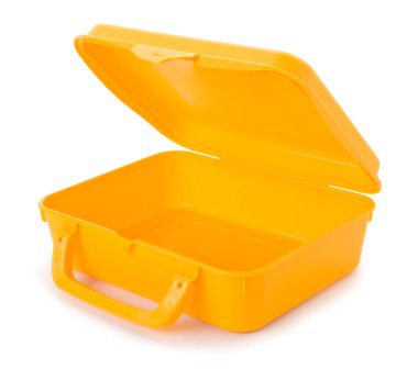 Beyaz arka plan üzerinde izole plastik beslenme çantası