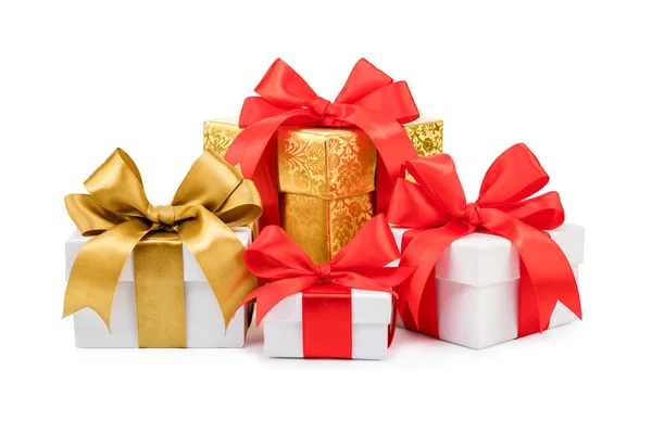 Set of gift box elszigetelt fehér háttér — Stock Fotó