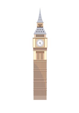 Büyük Ban Londra Kulesi. Beyaz bir backgr üzerinde izole illüstrasyon