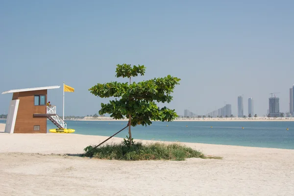 Dubai plaj beyaz kum ile