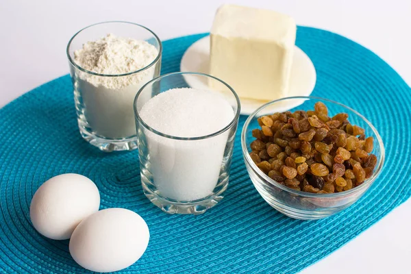 Mavi gelmedi muffins pişirme için ürün kümesi 