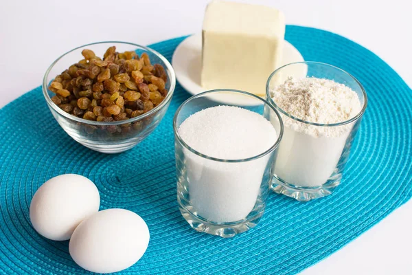 Mavi gelmedi muffins pişirme için ürün kümesi 