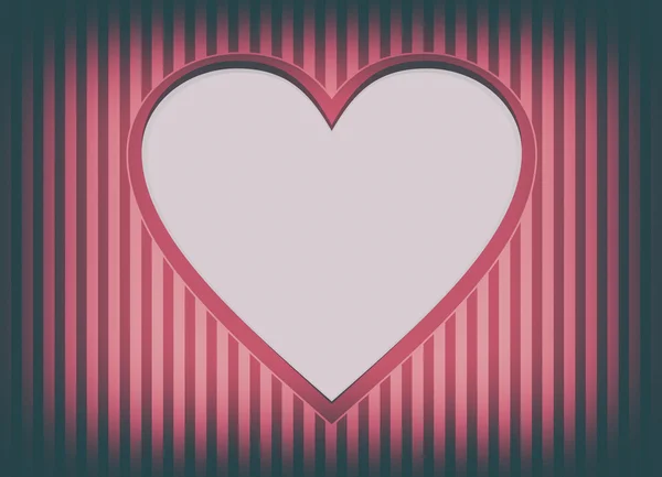 Cartão de saudação com moldura cardíaca. Fundo para o Dia dos Namorados . — Fotografia de Stock