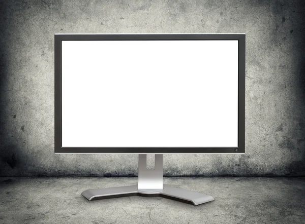 Monitor de ordenador con pantalla en blanco — Foto de Stock