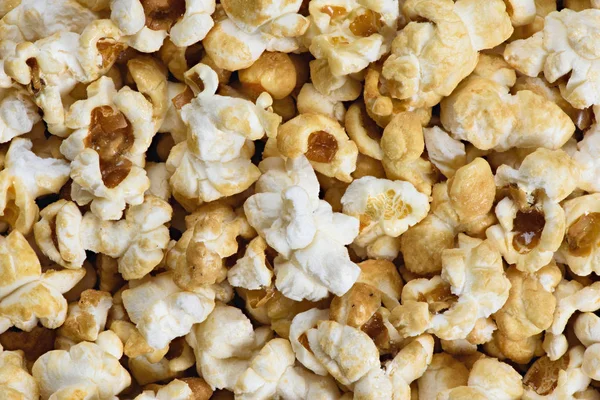Makro des Popcorn-Hintergrunds von oben — Stockfoto