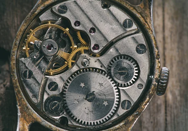 Clock mechanism macro — Stock Photo, Image