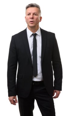 Orta yaşlı iş adamı izole