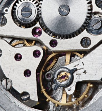 Saat mekanizması makro çekim