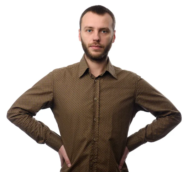 Handsome young man looking at camera — Stock Photo, Image