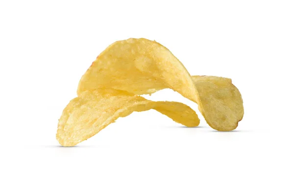 Close up of potato chips isolated — Stock Photo, Image