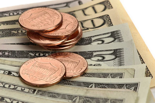 US currency. Dollars and cents — Stock Photo, Image