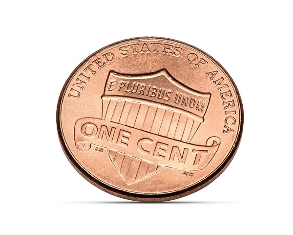 One cent coin on white background — Stock Photo, Image