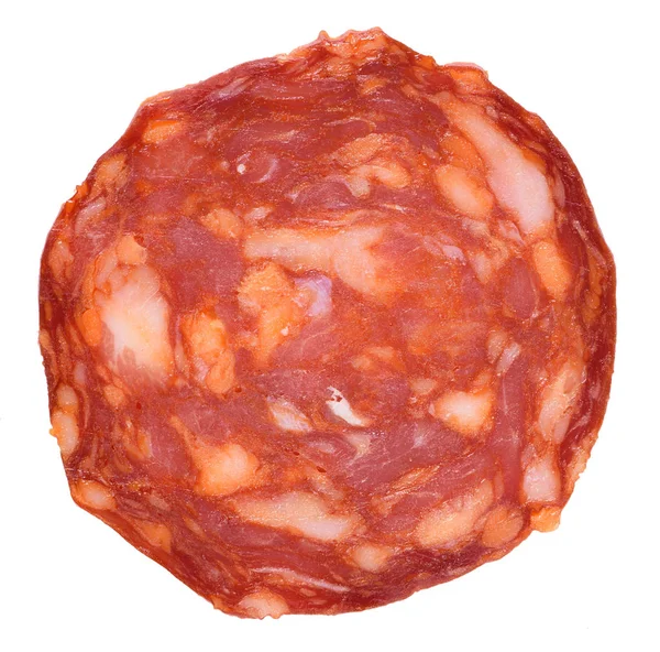 Fatia de Salami de perto — Fotografia de Stock