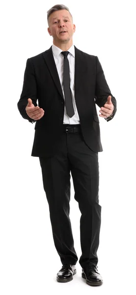 Full length portrait of senior businessman — Stock Photo, Image