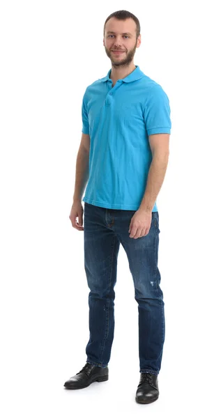 Full length portrait of bearded dude — Stock Photo, Image