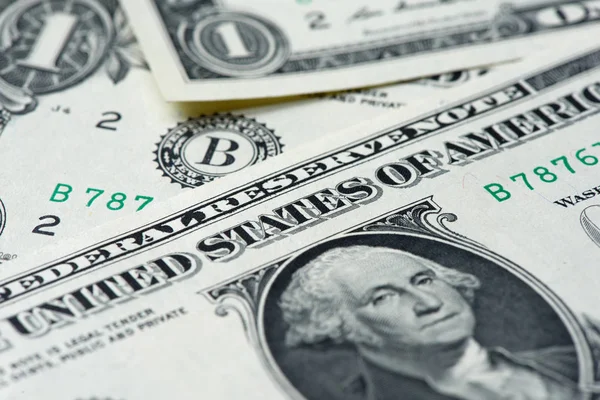 One us dollar in macro shot — Stock Photo, Image