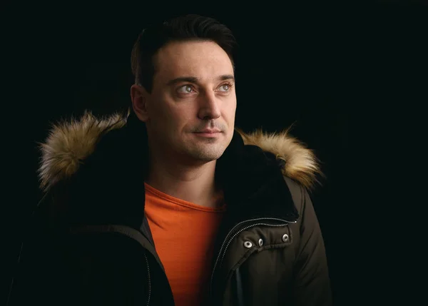Man in a winter jacket — Stock Photo, Image