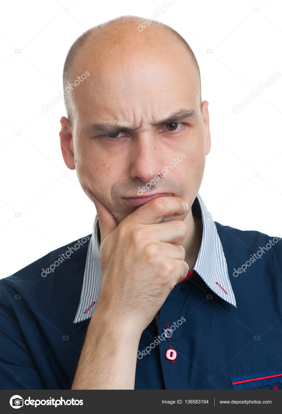 Grumpy bald guy Stock Photo by ©spaxiax 136583194