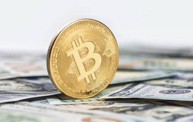 golden bitcoin coin clipart
