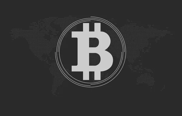 Bitcoin 기호를 닫습니다. — 스톡 사진