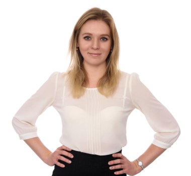 ellerinin üzerinde kalça ile güzel kız