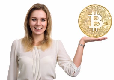 Altın Bitcoin. sanal para.