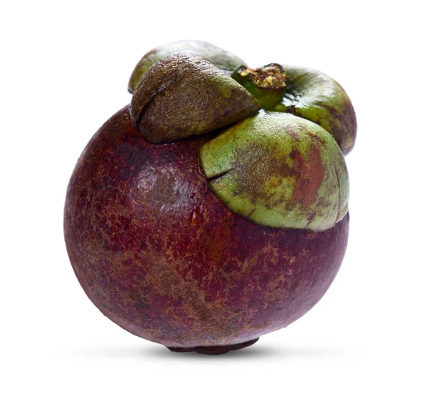 Mangostan isoliert auf einem weißen — Stockfoto