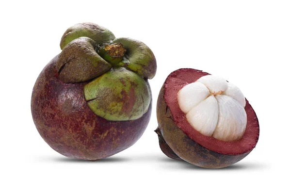 Mangosteen isolated on a white — Stock Photo, Image