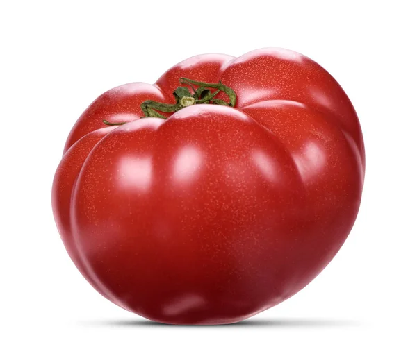 Świeże pomidory czerwony na białym tle — Zdjęcie stockowe