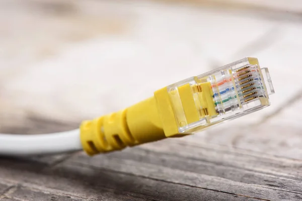 Macro de un cable de red — Foto de Stock