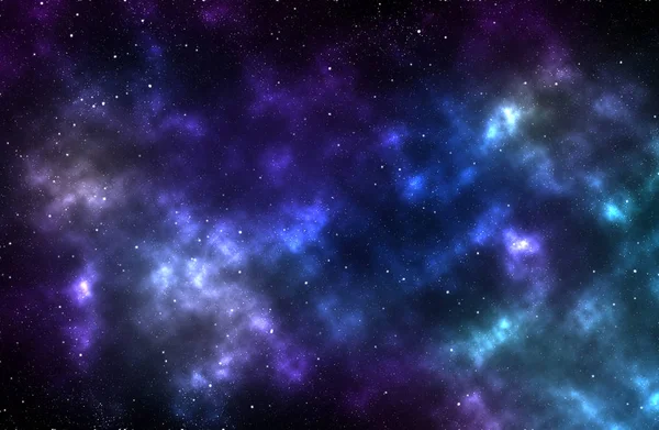 Nebulosa colorida em fundo espacial — Fotografia de Stock