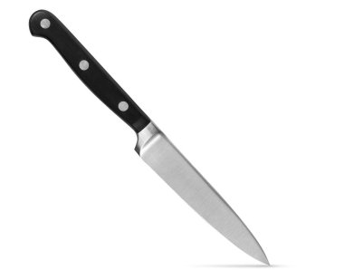 Mutfak bıçağı beyaz arkaplanda izole edilmiş.