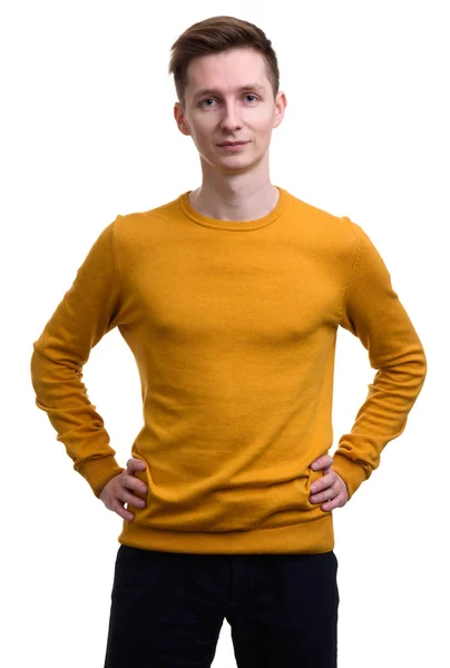 Casual jongeman geïsoleerd — Stockfoto