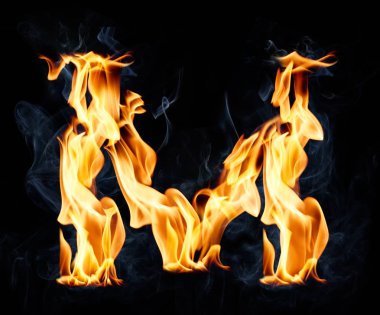 Mektup M. ateş ve duman alfabesi