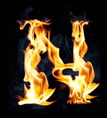 İ. ateş ve duman alfabesi harfi