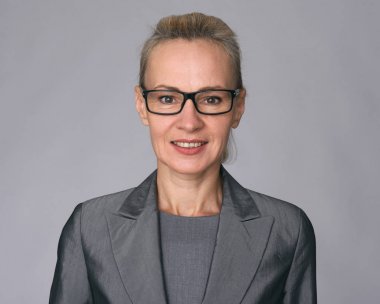 Mutlu olgun iş kadın portre