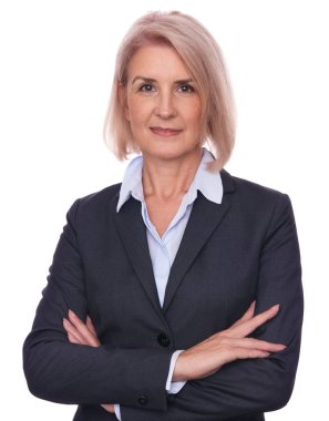 Kendine güvenen güzel orta yaşlı iş kadını