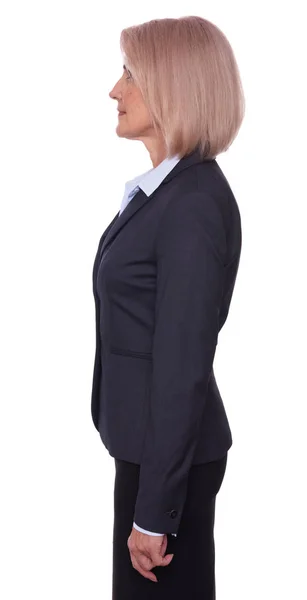 Profile portrait of a senior businesswoman isolated — Stock fotografie