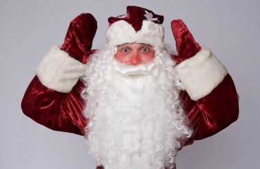 Noel Baba gri izole