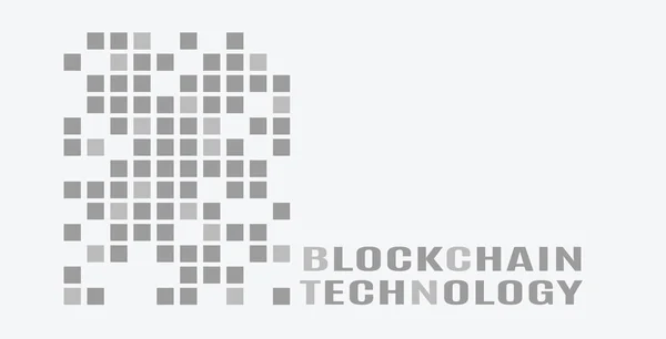 Blockchain 기술에 대 한 로고 — 스톡 사진