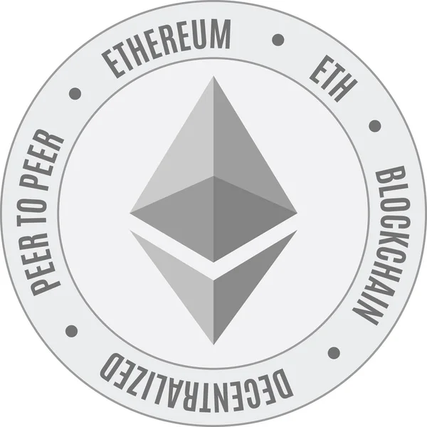 Ethereum classic cripto currency icon — Stock Vector