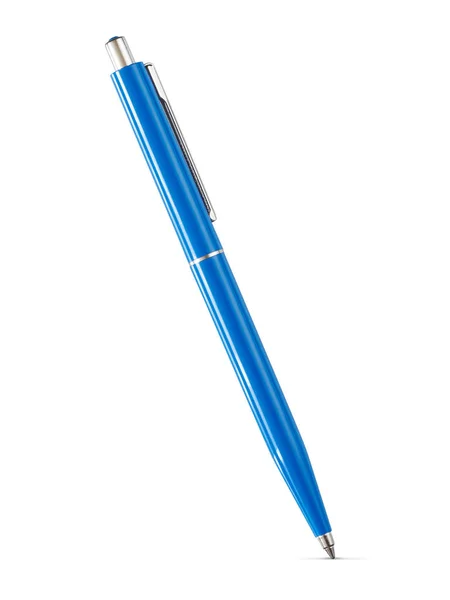 Blå klassisk kulspetspenna isolerade — Stockfoto