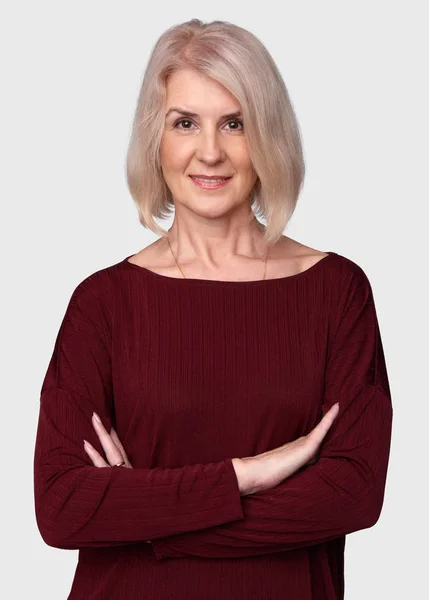 Beautiful senior woman isolated — Stock Photo, Image